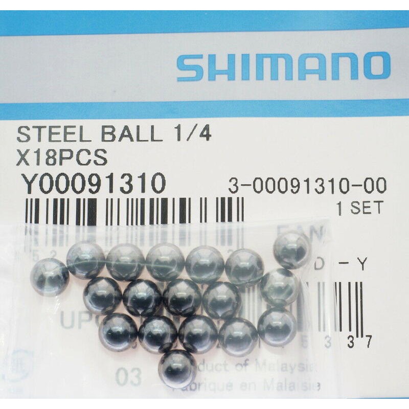 Shimano 原廠輪組 花鼓 1/4" 18顆一包 鋼珠，適用 FH-6700/6600/5800/4600