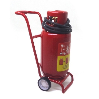 1:12 模型 合金製 推車式 滅火器 迷你情境擺飾 W36