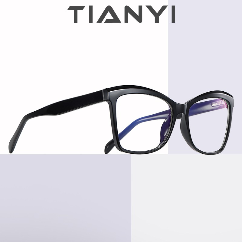 Sky Eyewear Cat Eye TR+醋酸纖維可更換鏡片男女通用時尚眼鏡眼鏡架 3506