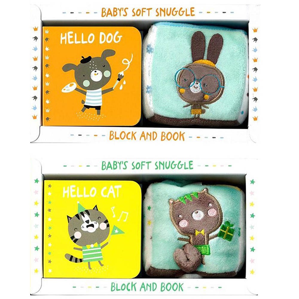 Baby’s Soft Snuggle Block & Book：Hello Dog 小狗和動物朋友的遊戲書（外文書）