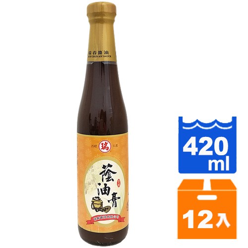 瑞春 黑豆蔭油膏 420ml (12入)/箱【康鄰超市】