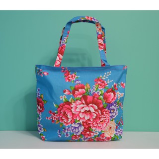 防水手提袋客家花布台灣花布手提袋手提包購物袋包包袋子