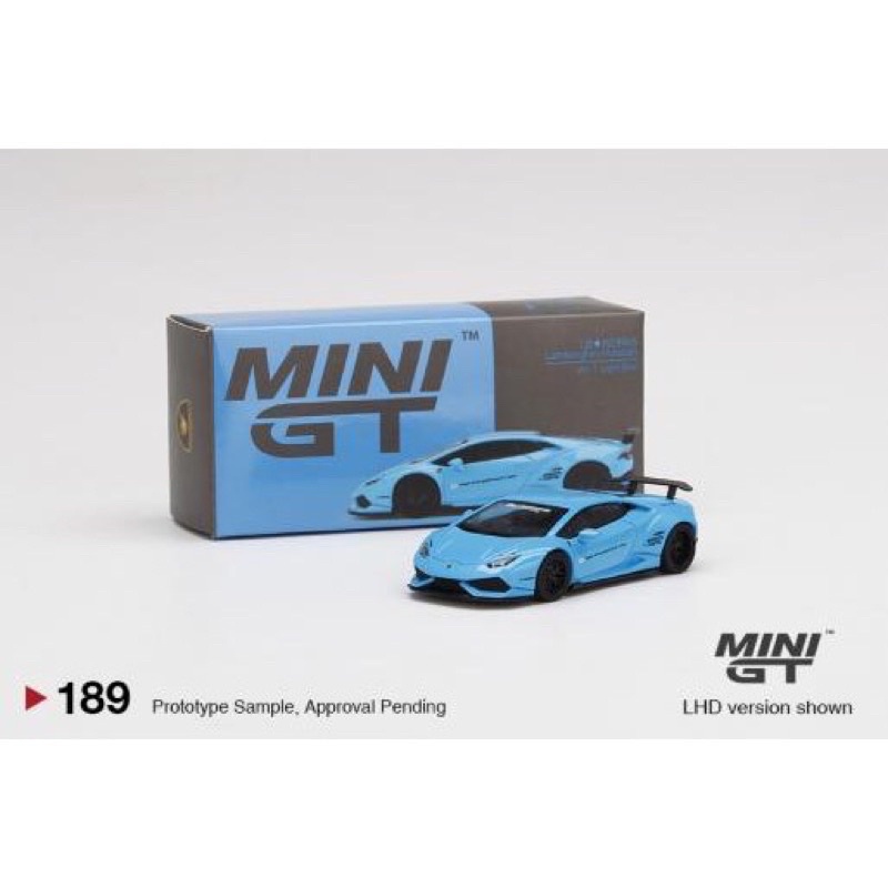 MINI GT #189 1/64 LAMBORGHINI HURACAN LIGHT BLUE 藍寶堅尼 水藍 189