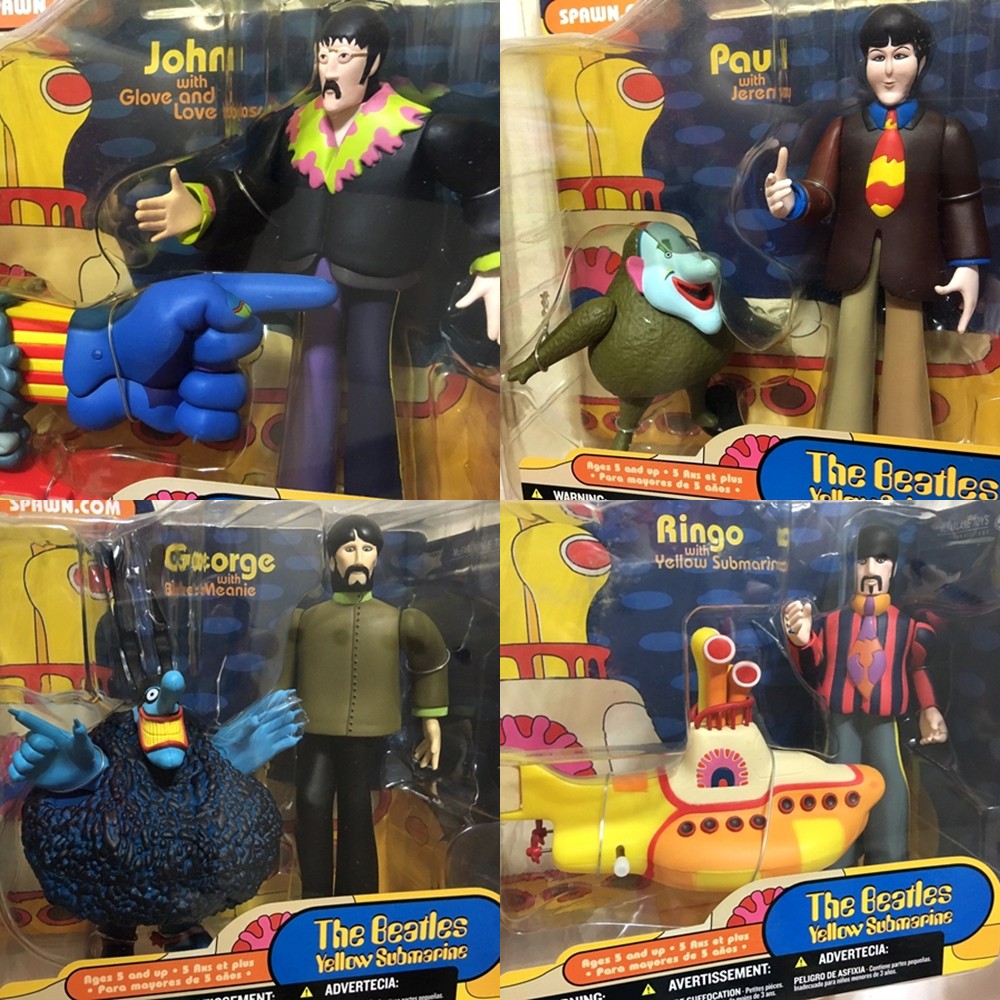 麥法蘭McFarlane 披頭四樂團 The Beatles 黃色潛水艇 Yellow Submarine 人偶吊卡玩具