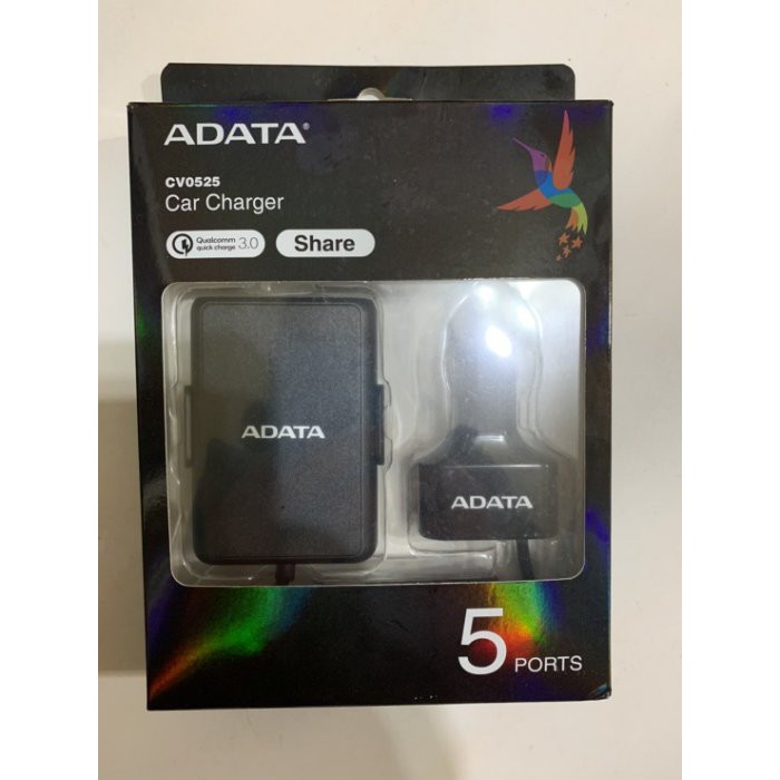 【尾牙獎品】ADATA 威剛 CV0525 QC3.0 快充 52W 5個USB 車充 充電器 車用充電器