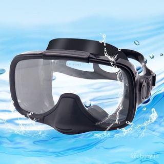 優選好物 潛水鏡鋼化玻璃遊泳潛水浮潛面罩帶出氣口黑硅膠帶排氣閥潛水鏡 g1cl