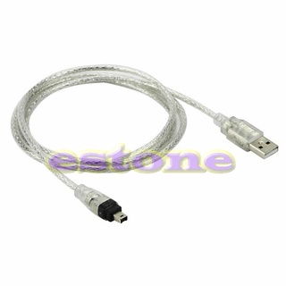 Vivi 1.4m USB 轉 Firewire IEEE 1394 4P 公頭適配器電纜線,iLink 轉換器適配器線