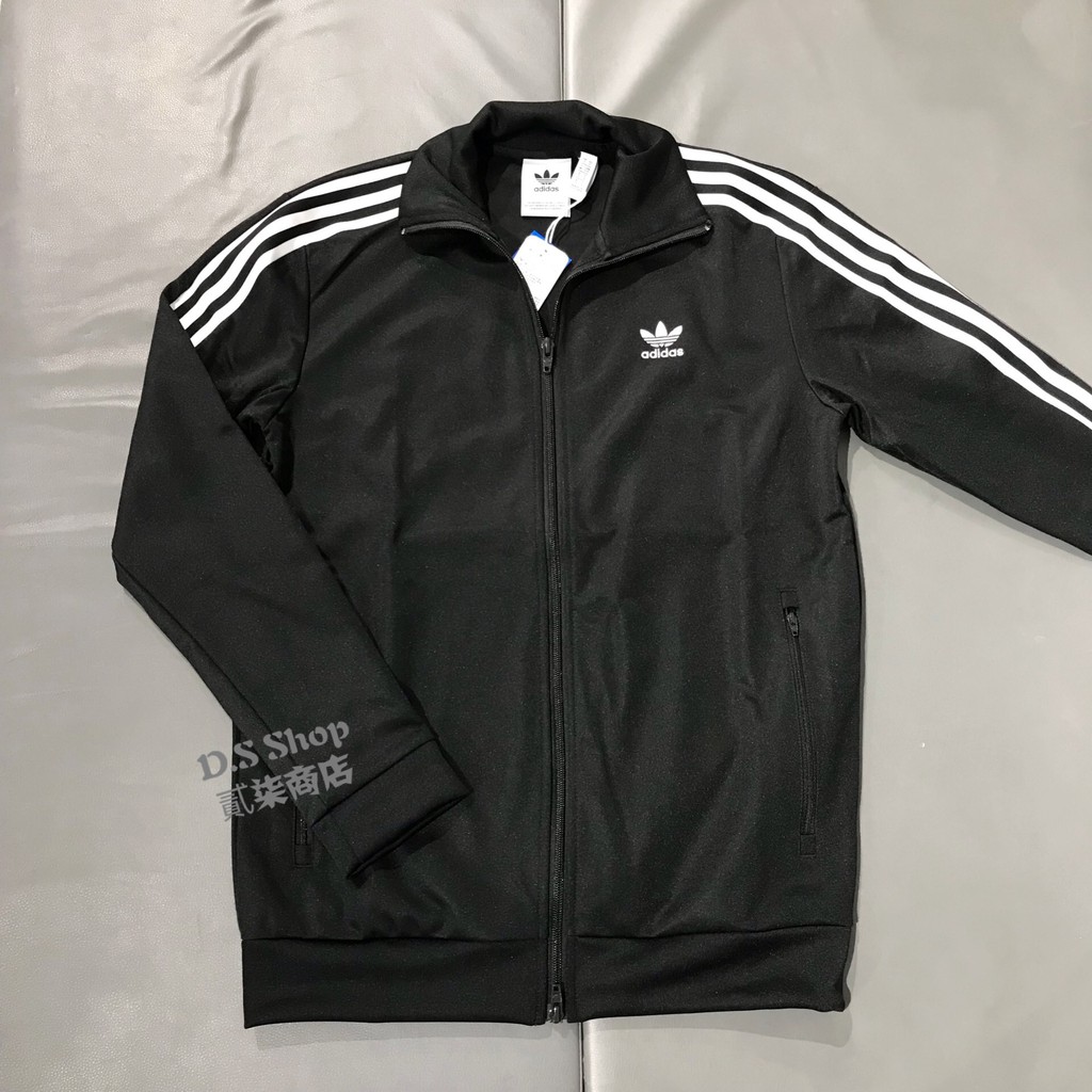 (D.S) adidas Originals Adicolor Jacket 男款 黑色 三線 立領 外套 CW1250