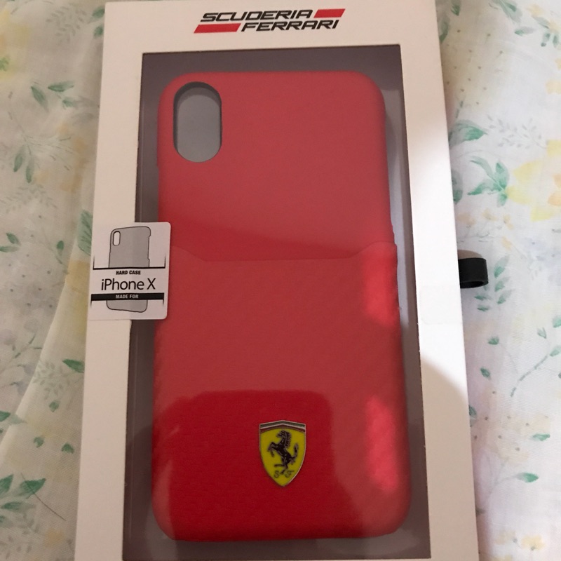 《憤怒鳥》iPhone x Ferrari 法拉利 碳纖維卡片背蓋 手機殼 正品
