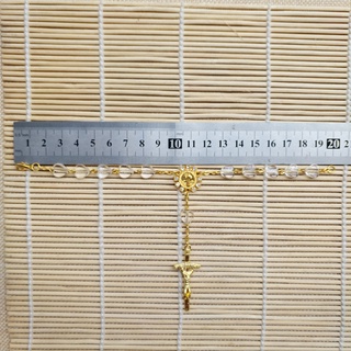 ❤as86❤新款愛心Rosary beads飾品十字架11顆許願手鏈夏日百搭款手飾