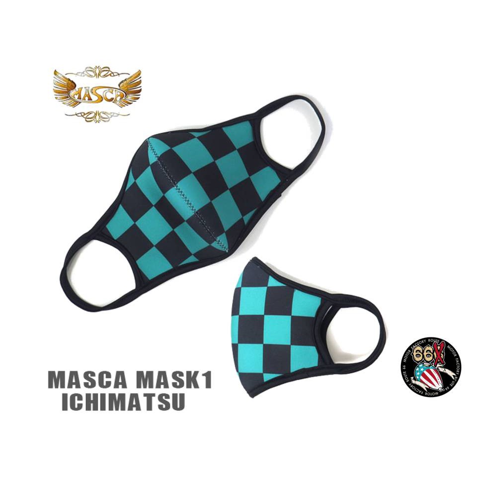《美式工廠》日本 MASCA 口罩防塵套　多款　市松　鬼滅 ICHIMATSU　2種尺寸 可水洗　motobluez