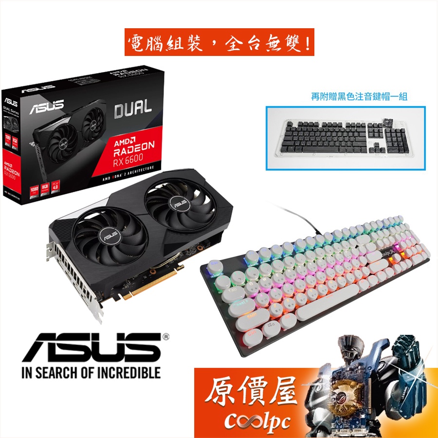 ASUS華碩 DUAL-RX6600-8G 長24.3cm/顯示卡/原價屋
