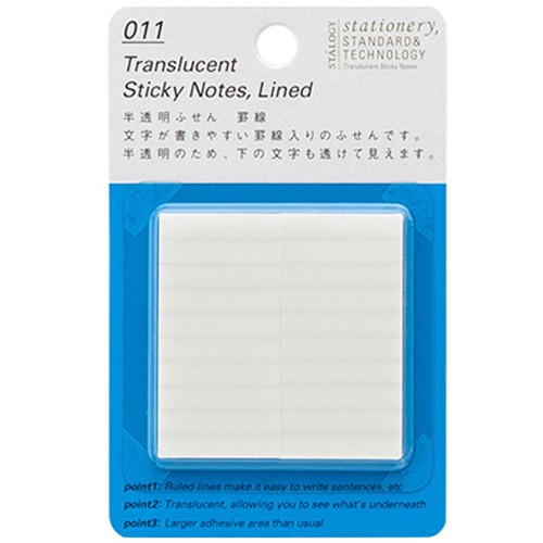 STALOGY Translucent Sticky Notes/ Lined/ 50便條紙 eslite誠品