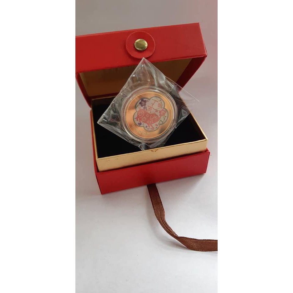 2007年 中央造幣廠  丁亥吉祥  諸事大吉紀念銅章，彌月禮盒，紅包，紀念幣