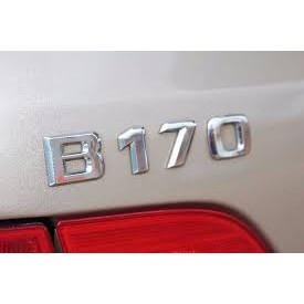 ~圓夢工廠~ 賓士 Benz 2000~2008 " B170 " 後車廂鍍鉻字貼 同原廠款式 高度28mm
