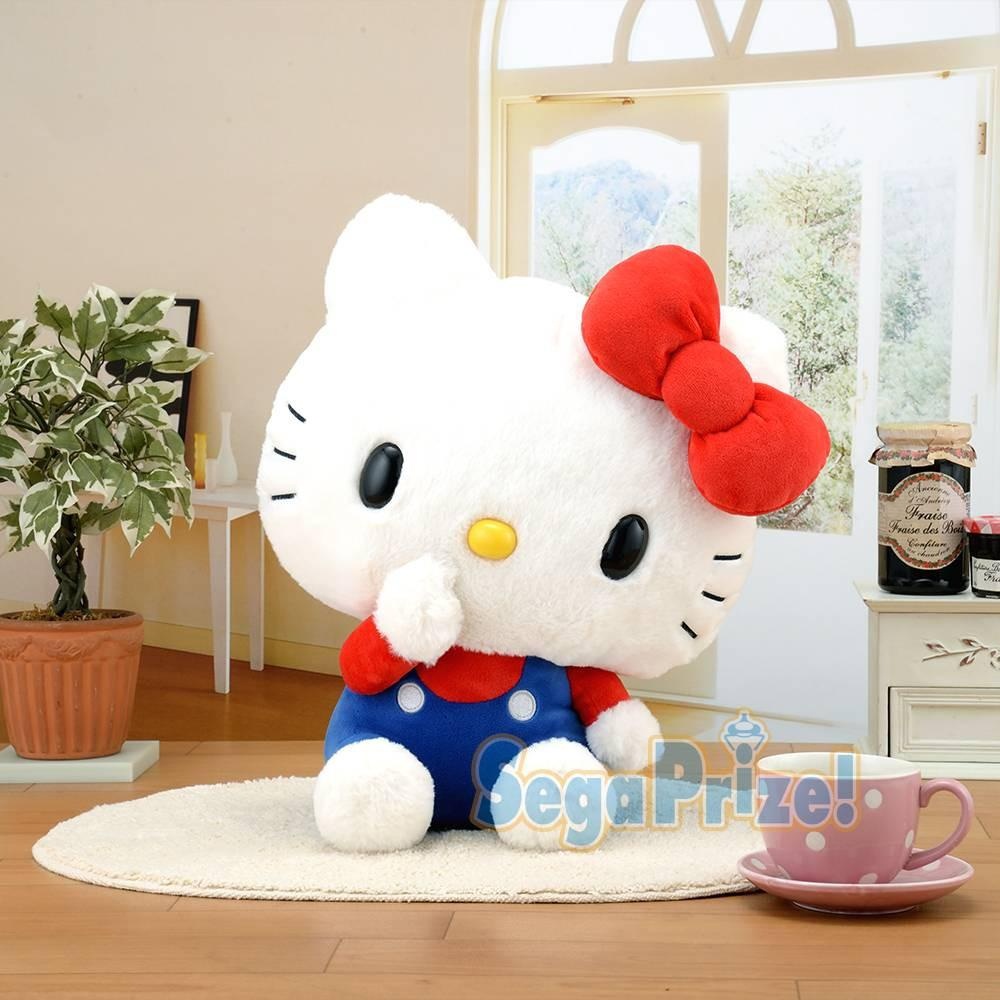 日本SEGA  Hello Kitty可愛經典坐姿玩偶 絨毛娃娃 景品