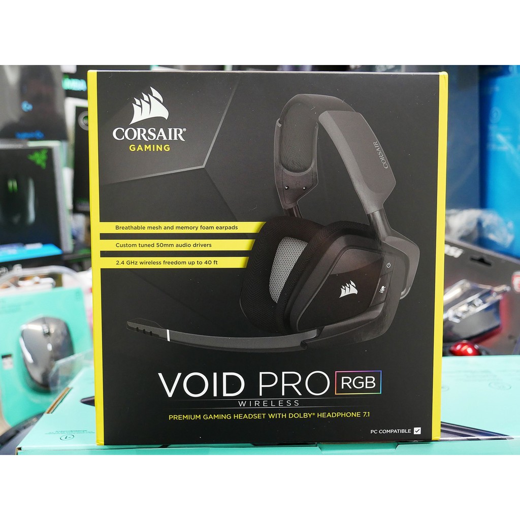 #本店吳銘 - 海盜船 Corsair VOID PRO RGB Wireless 無線電競耳機麥克風 7.1 無線耳機