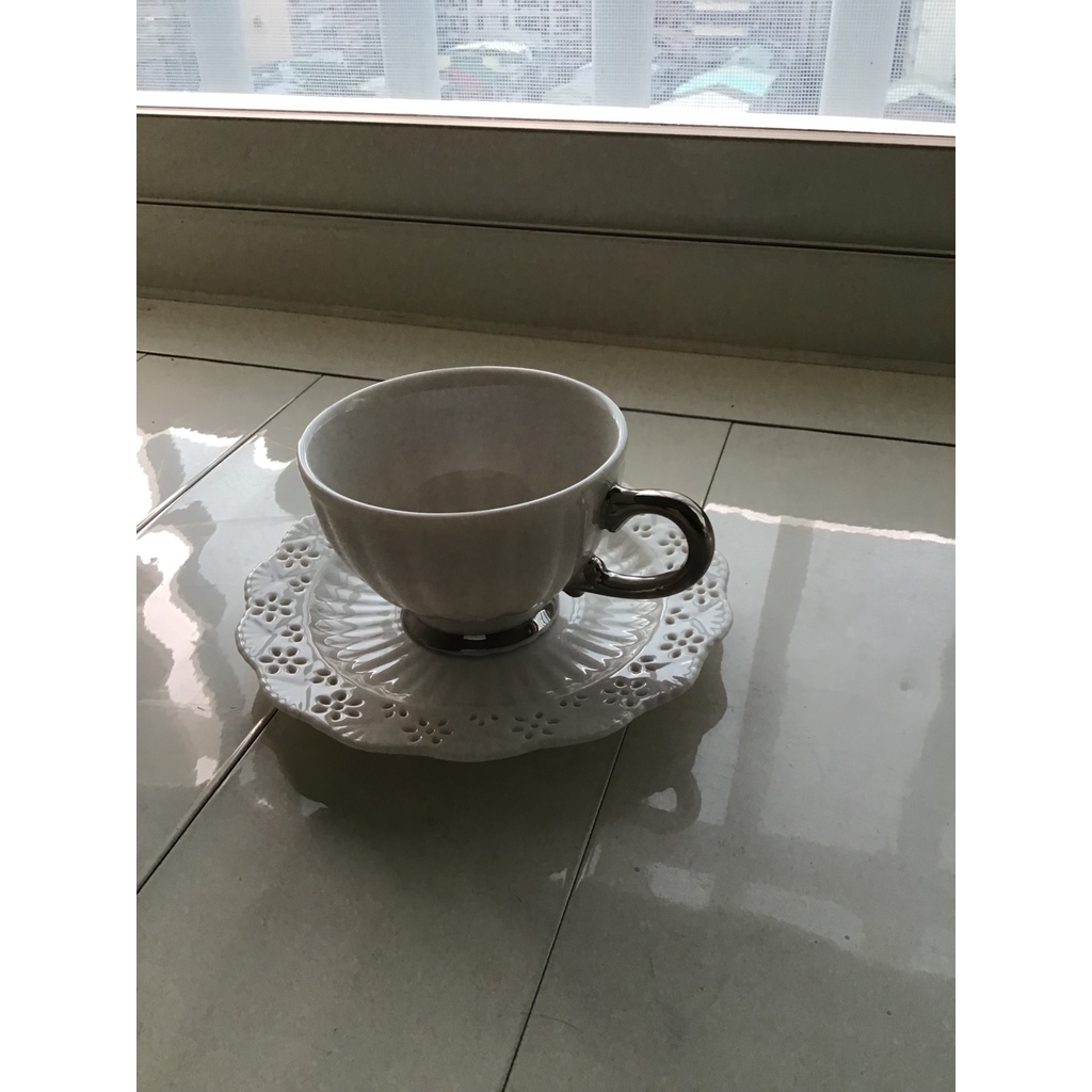 全新afternoon tea日本製縷空杯盤組