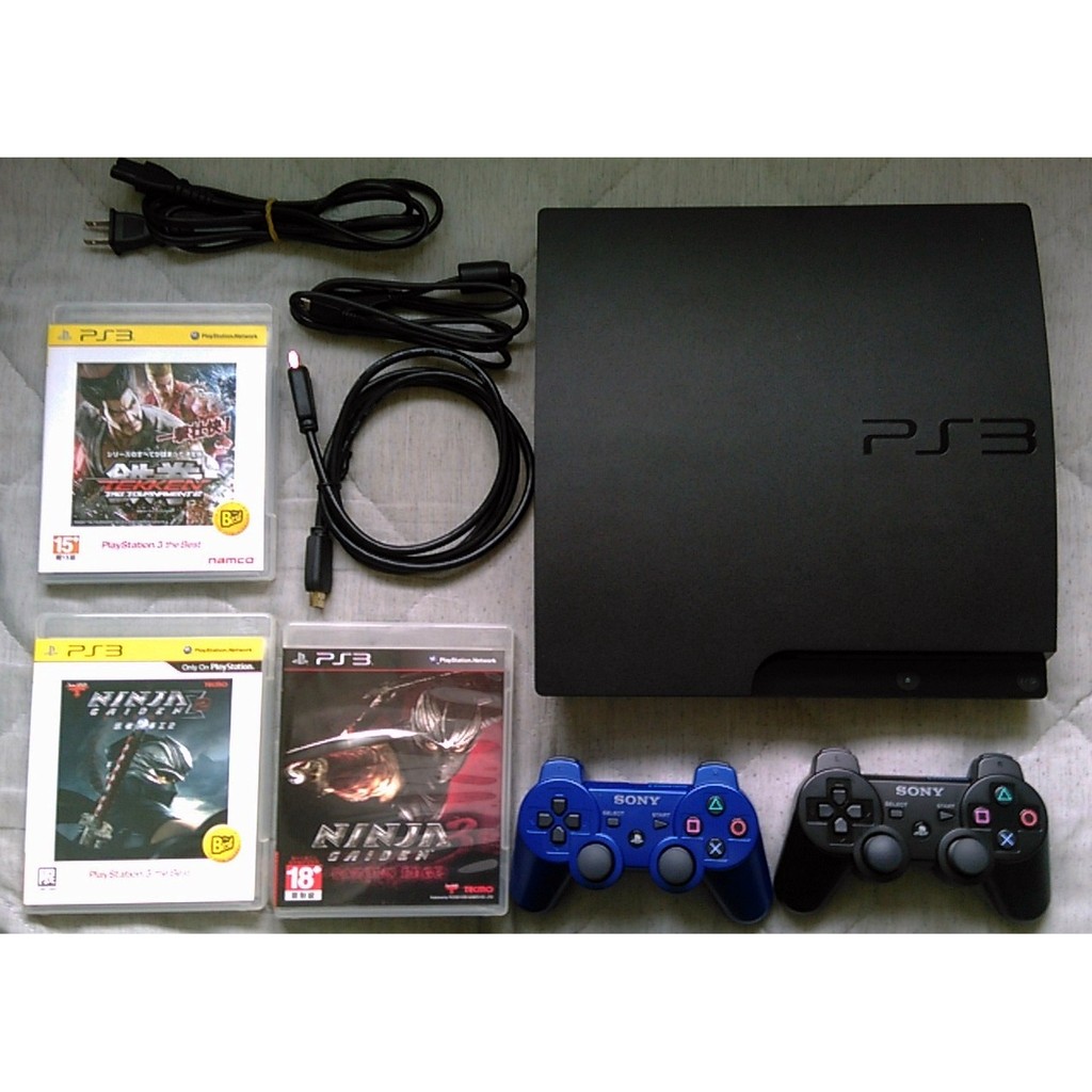 PS3 主機 3007A 160GB + 雙手把 + 3片遊戲