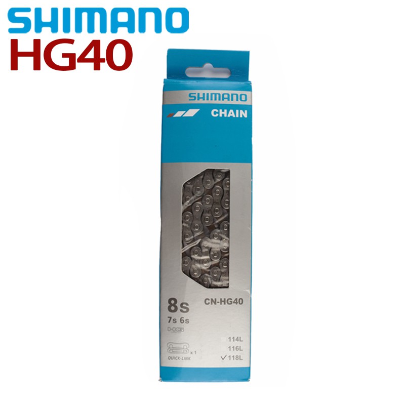 Shimano CN HG40 6/7/8 速鏈條 116 鏈節適用於公路自行車自行車原裝 Shimano 鏈條