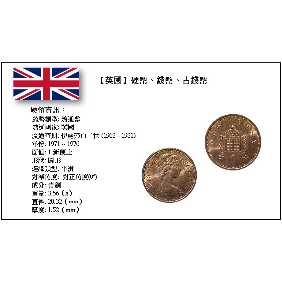 英國1971 年1 便士硬幣的價格推薦- 2026年1月| 比價比個夠BigGo