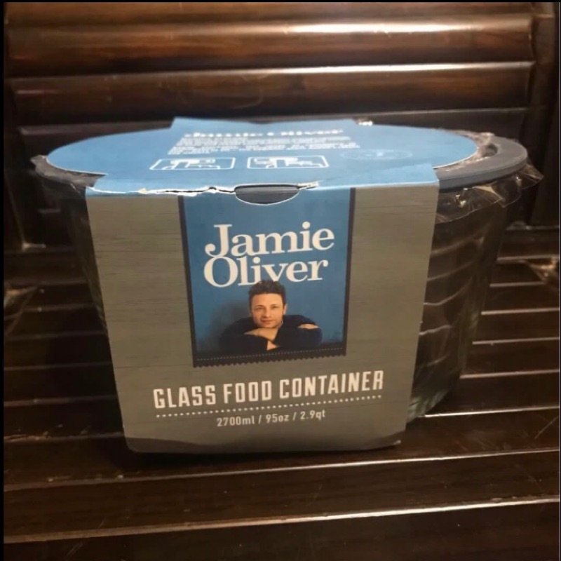 Jamie Oliver 圓形耐熱玻璃保鮮盒 2700ml