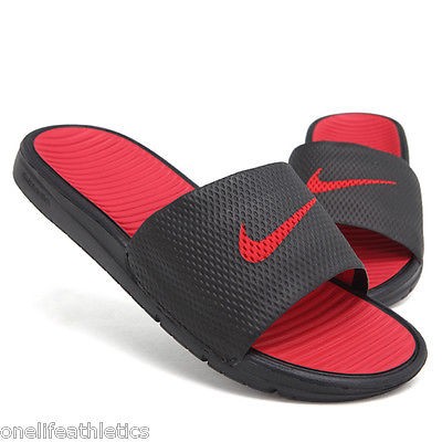 NIKE拖鞋 Benassi Solarsoft Slide 紅黑配