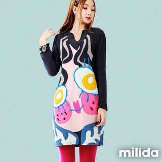 milida V領甜美顯瘦洋裝 MMRYHA002