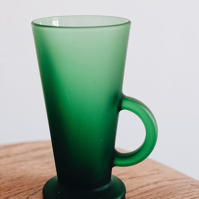 錐形D字環霧面玻璃杯 綠色