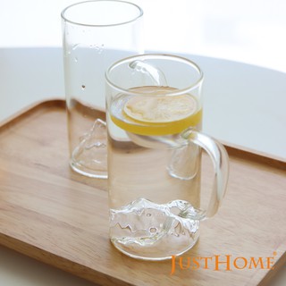 【Just Home】玻璃水杯 耐熱水杯 玻璃杯 果汁杯 冷水杯 咖啡杯 富士山杯