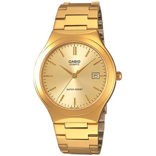 CASIO手錶日期顯示 金色石英指針錶 公司貨/MTP-1170N-9A