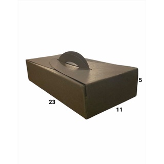 牛皮紙盒巧克力組裝盒蛋糕盒撻盒帶把手 23 x 11 x 5 釐米