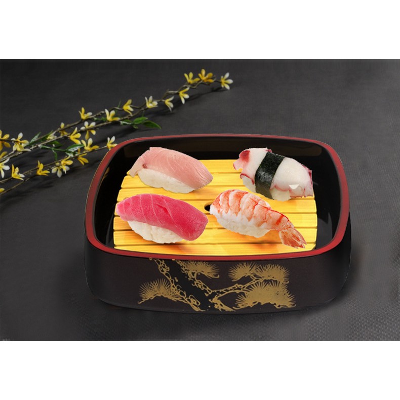 日式壽司桶 花紋壽司桶刺身盤生魚桶壽司盤壽司料理店餐具高檔壽司桶 蝦皮購物