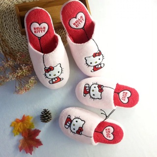 🎀外貿款Hello Kitty女款兒童親子拖鞋冬季居家保暖地板包頭防滑棉拖鞋🎀
