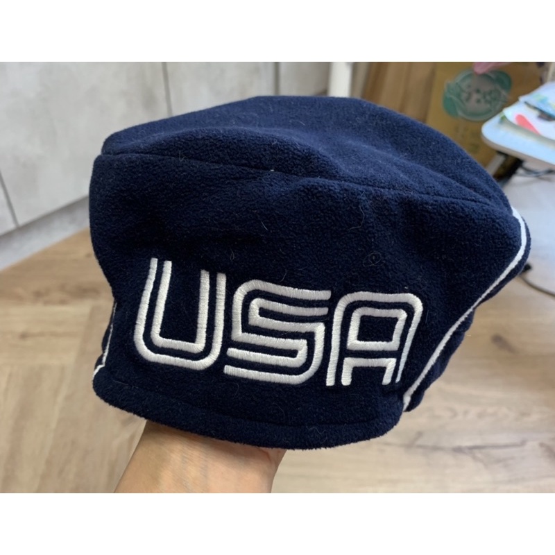 藍色Roots美國奧運紀念帽奧林匹克保暖多功能毛帽尺寸S/M