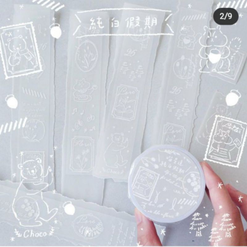 分裝台灣原創喵星達 純白假期 白墨印刷描圖紙 蝦皮購物