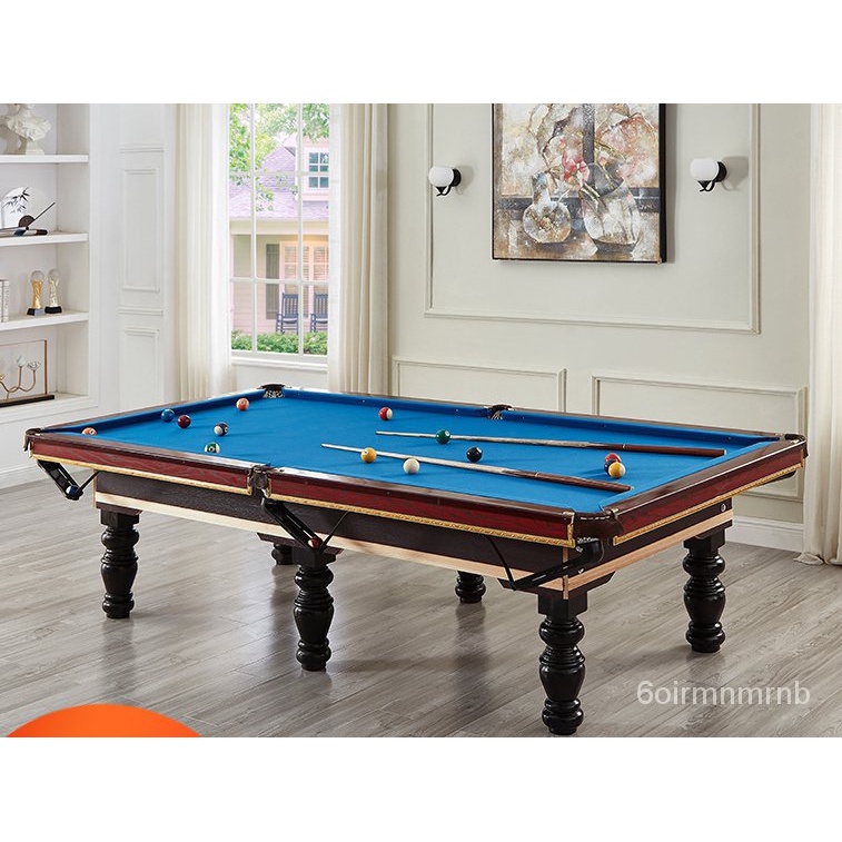 【娛樂】台球桌家用 標準型成人美式黑八桌球台台球乒乓球二合一兩用桌子【桌球桌】