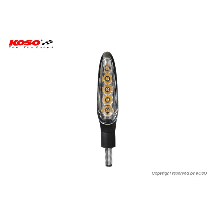 【KOSO】Z4 序列式LED方向燈 透明殼-琥珀光 (雙入)
