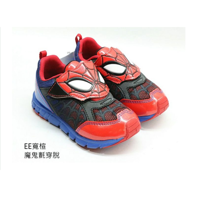 新品上架   日本品牌月星 MOONSTAR x漫威電影蜘蛛人兒童運動休閒鞋男童運動鞋(MVL0052 紅藍)