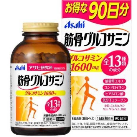 【日本Asahi】朝日 軟骨素+鈣+葡萄糖胺錠(90日/瓶)