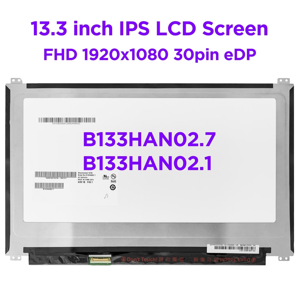 13.3" IPS 筆記本電腦液晶屏 B133HAN02.7 B133HAN02.1 適用於華碩 UX305 UX360