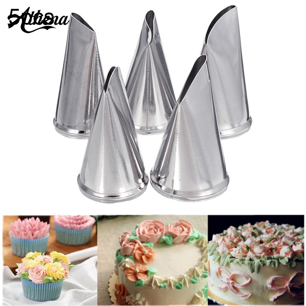 🍰妙妙屋🍰 5件套花瓣裱花嘴 蛋糕噴嘴裝飾模樹葉蛋糕奶油裱花嘴烘焙工具