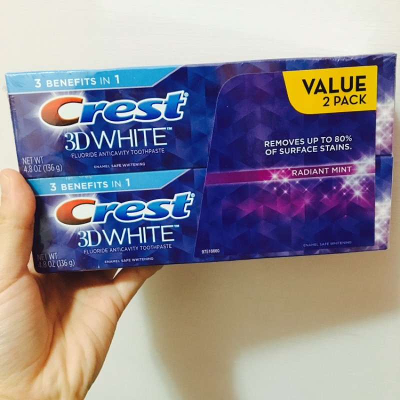 Crest 3D White 3合一美白牙膏 136g