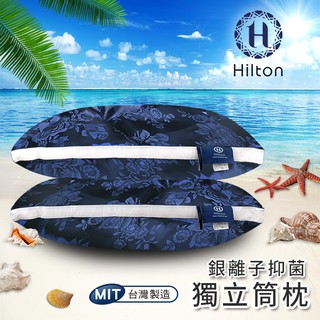 【Hilton希爾頓】 藍玫瑰凡爾賽銀離子獨立筒枕(B0104-N)
