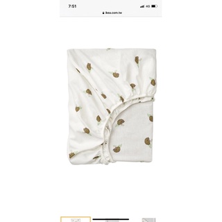 【IKEA】全新無毒！刺蝟款🦔100%純棉嬰兒床包1件棉質純淨柔軟.60x120cm.素雅床單床罩-寶貝更舒適