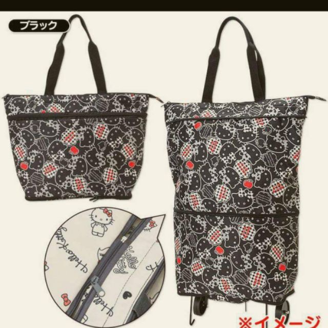 日本hello kitty摺疊保溫購物袋車