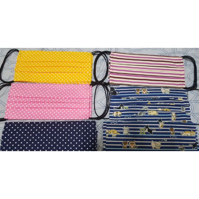 台灣布 精梳棉 手作可放濾材布口罩（套）點點 條紋