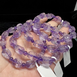 紫水晶貔貅🌠三新水晶🌠天然紫水晶貔貅手珠 紫水晶聚寶盆貔貅