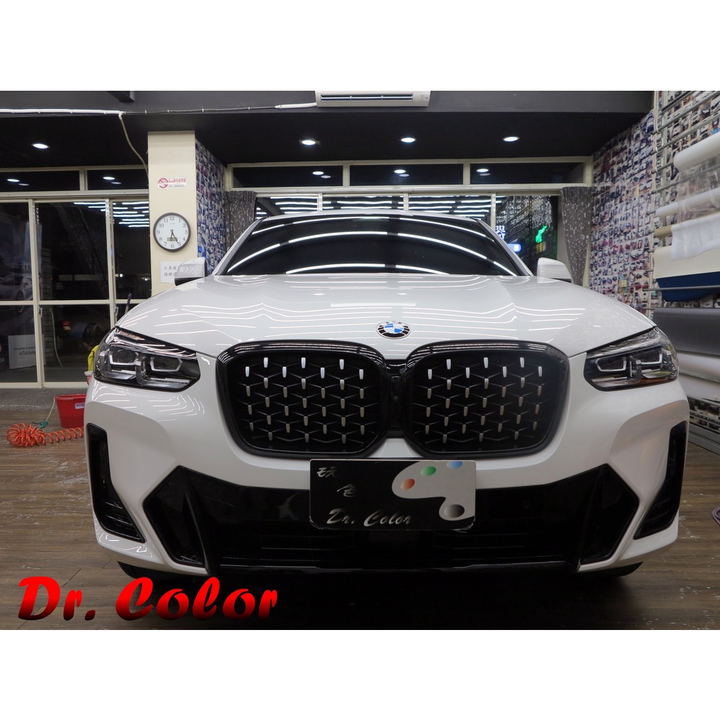 Dr. Color 玩色專業汽車包膜 BMW X4 高亮黑/亮carbon_水箱護罩/後視鏡/前葉飾條/窗框/水切/側裙