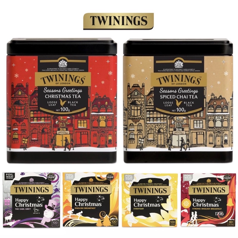 英國代購 TWININGS 唐寧茶 聖誕限定 鐵盒 紙盒 聖誕茶 伯爵茶 英式早餐茶 茶包 茶葉